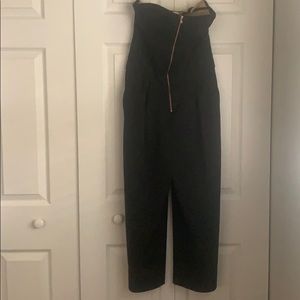 Tibi Black Agathe Jumpsuit W/ Rose Gold Zipper